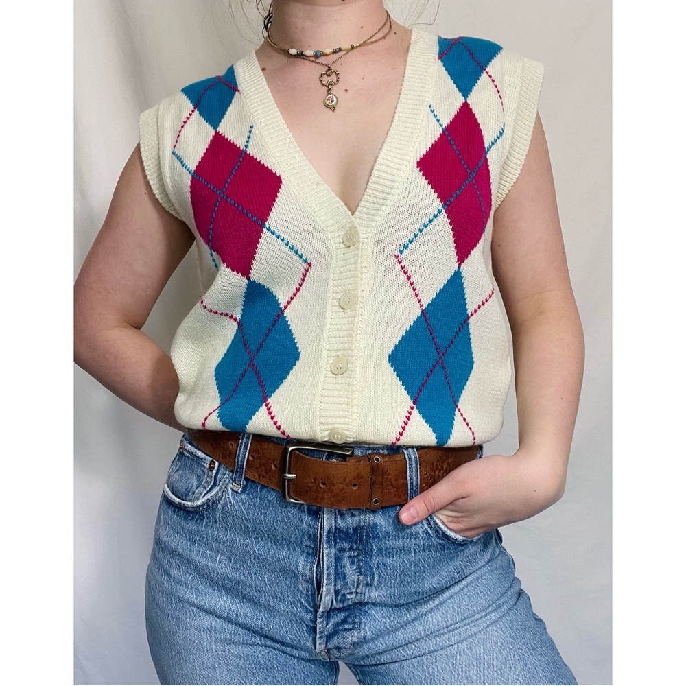 Scenario | Vintage 70s Argyle Sweater Vest